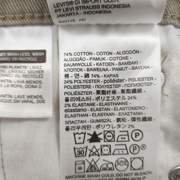 Levi's Warm Jeans Mens 28x29 Brown Cotton Blend Straight Soft 505 Work Outdoor - Picture 10 of 13